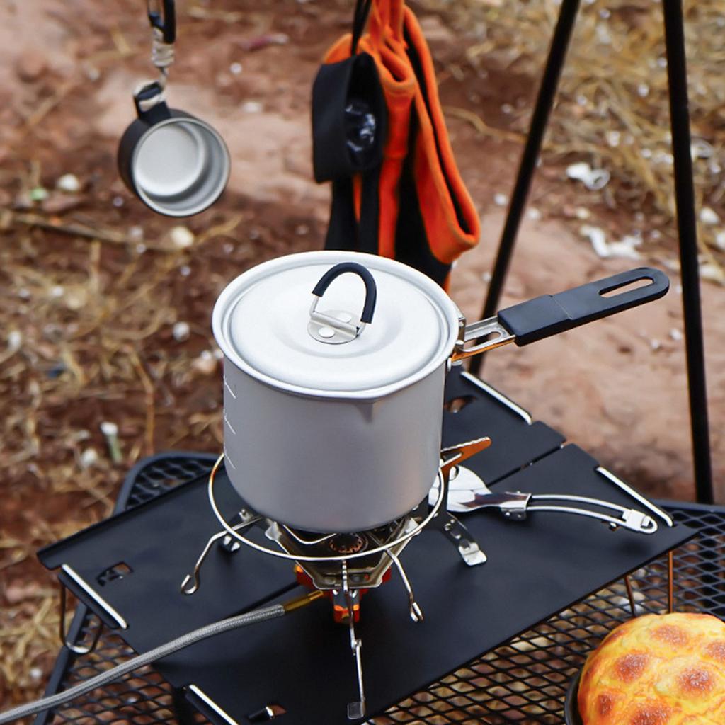 Portable 770ml Camping Tea Kettle Convenient Hiking Kettle with Foldable Handle Designed For Outdoor Enthusiasts