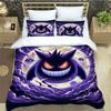 Cartoon Gengar Print Bedding Set Duvet Cover Comforter Bed Youth Kids Girl Boys Luxury Birthday Gift