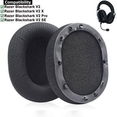 Mesh Fabric Memory Foam Ear Pads For Razer BlackShark V2 Pro V2X V2SE Gaming Headset Replacement Earpads Ear Cushions Ear Cover