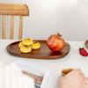 Wooden Fruit Plate, Smooth Surface Tray, Easy to Clean Decorative Snack Serving Tray for Home Kitchen Party Outdoor Use