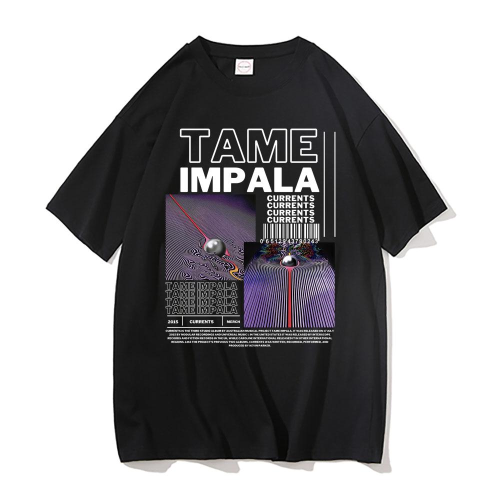 

Tame Impala Currents Graphic Print T-shirts Men Fashion Oversized Tshirt Short Sleeve Men s Lndie Pop Rock Music T Shirts - M... 5XL