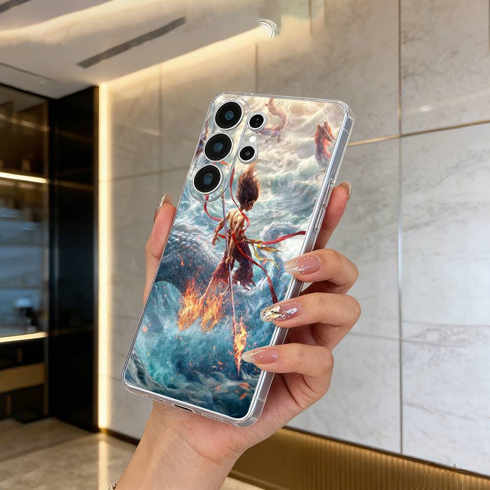 H-O-T-Ne-zha Clear Phone Case for Samsung S25, S24, S21, S22, S23, S30, Ultra, S20, Plus, FE, Lite