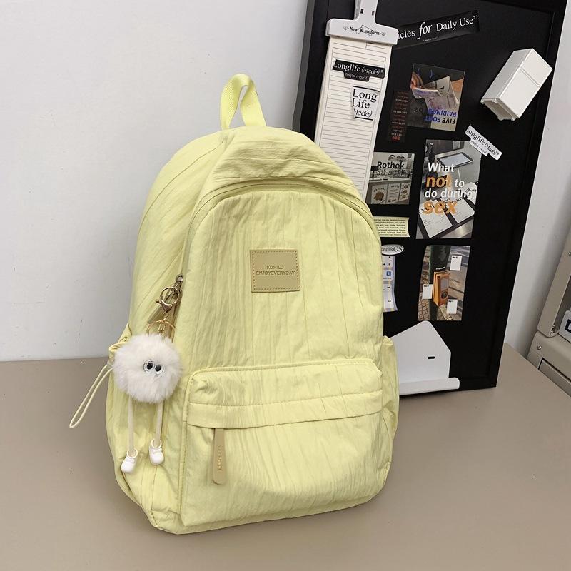 Schoolbag Korean Style Lazy Style Backpack Simple and Fresh College Student Backpack High Aesthetic Middle School Girls Large Capacity Backpack