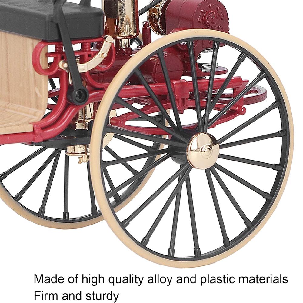 1/12 Scale High Simulation Retro Cycle Rickshaw Model Beautiful Easy Assembly Vintage Bike Model Mini Tricycle Decoration for Home