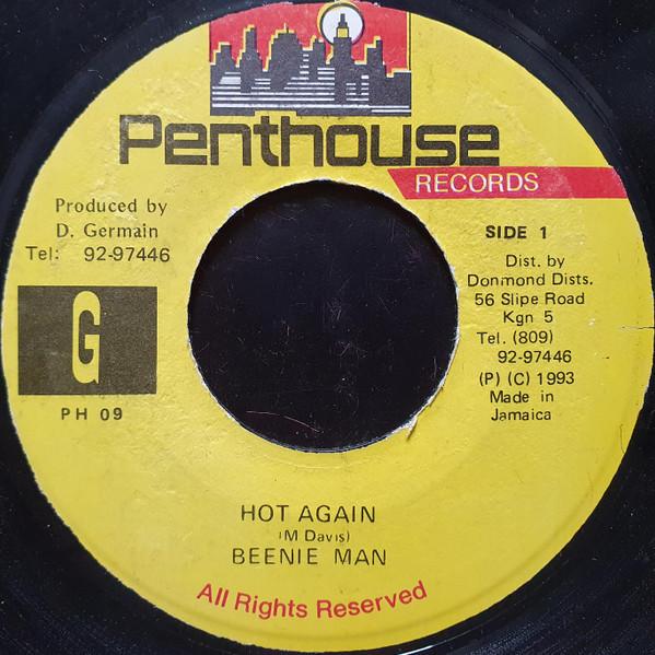 7inch Record BEENIE MAN - Hot Again PH09 Penthouse Recor 1993 Jamaica Reggae, Ska & Dub Used