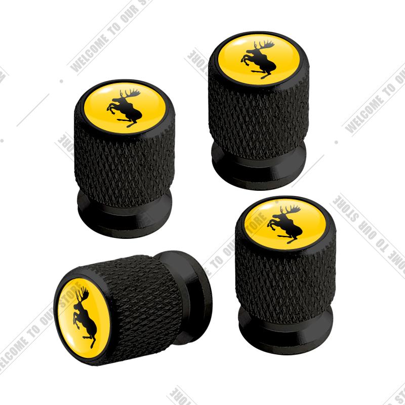 

Car CNC Aluminum Prancing Deer Moose Test Elk Emblem For Volvo S80 XC60 XC90 V60 XC40 4pcs Tire Valve Air Port Stem Cover Caps