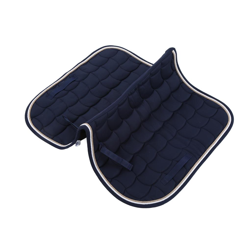 Saddle Pad Soft Breathable All Purpose Double Rope Saddle Pad with Hand Strap and Girth for HorsesDark Blue