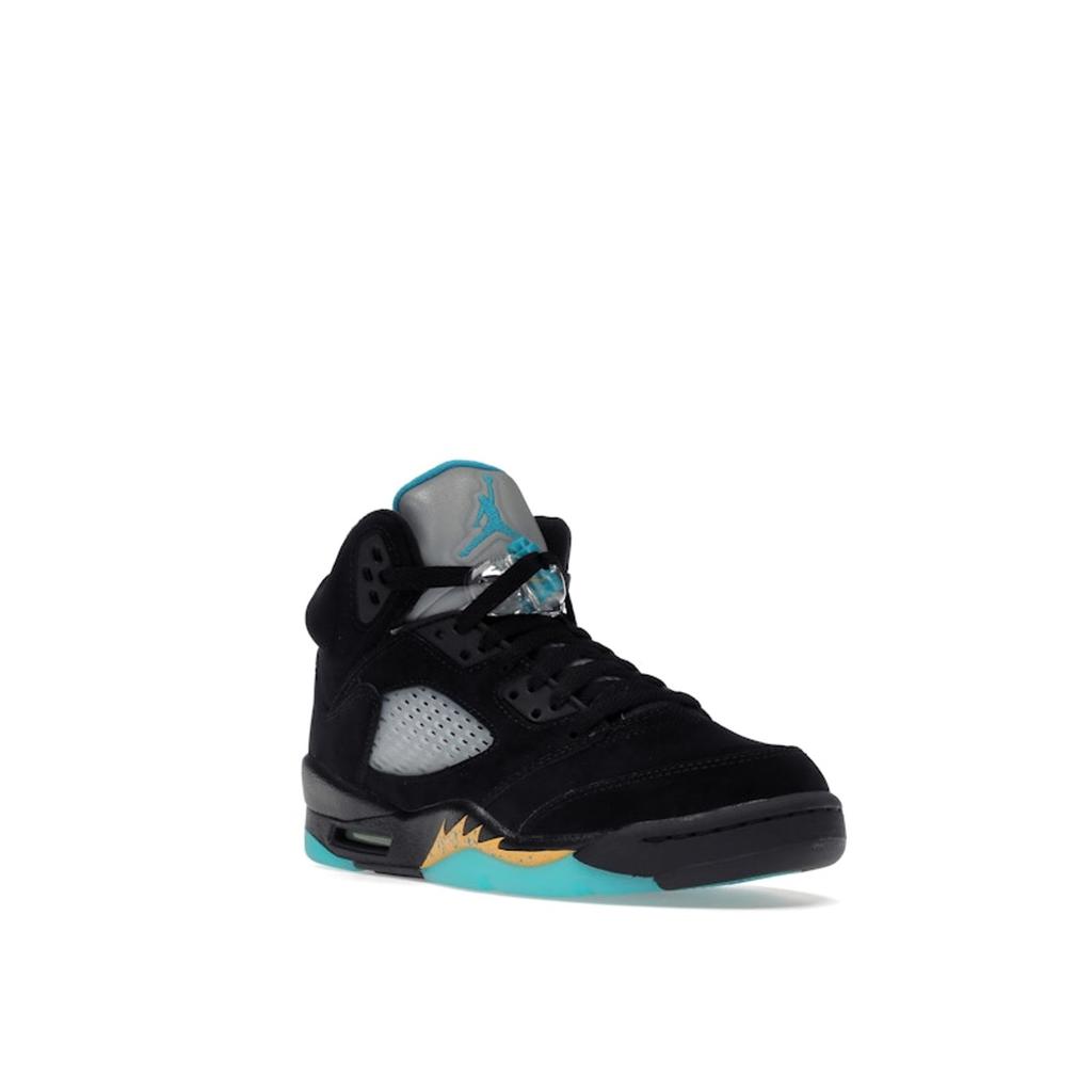 Air Jordan 5 Retro GS Aqua Kids Sneakers Black Aquatone Taxi 440888-047