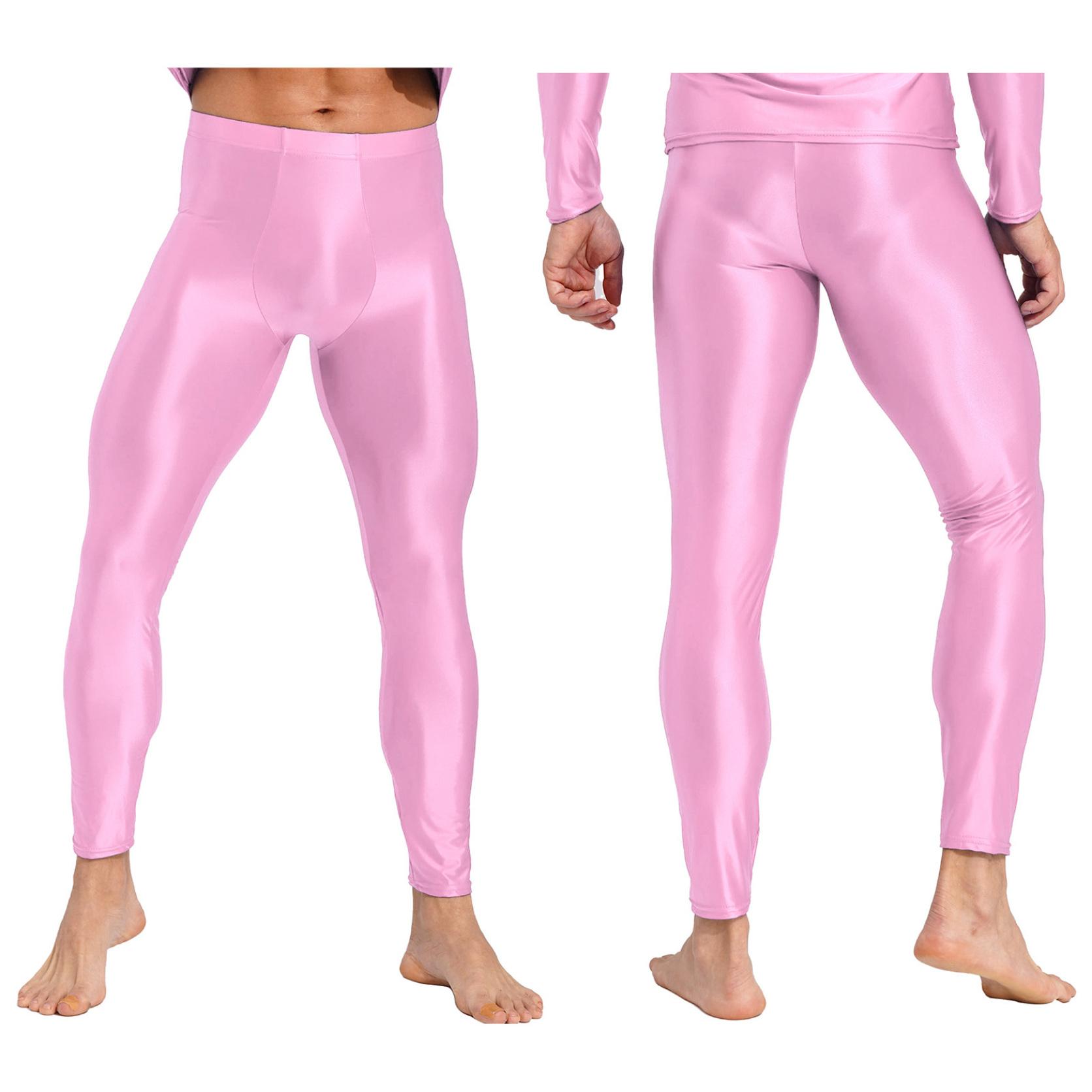 

Чоловічі глянцеві довгі тонкі легінси Колготки Тренажерний зал Йога Спортивний одяг Вузькі штани Нижня білизна XL