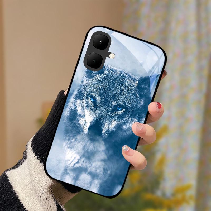 Etui na tył do Infinix Smart 10 X6725 Etui ze szkła hartowanego na telefon Tecno Pop 10 Smart10 Pop10 Modna ochronna obudowa