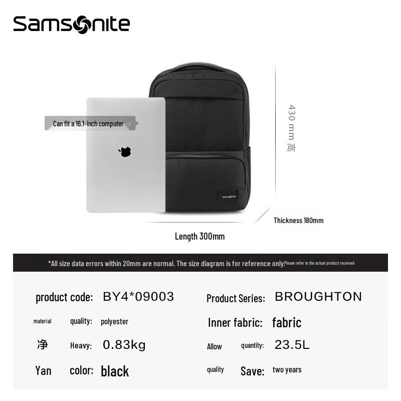 Samsonite Men's 16-inch Laptop Business Travel Backpack