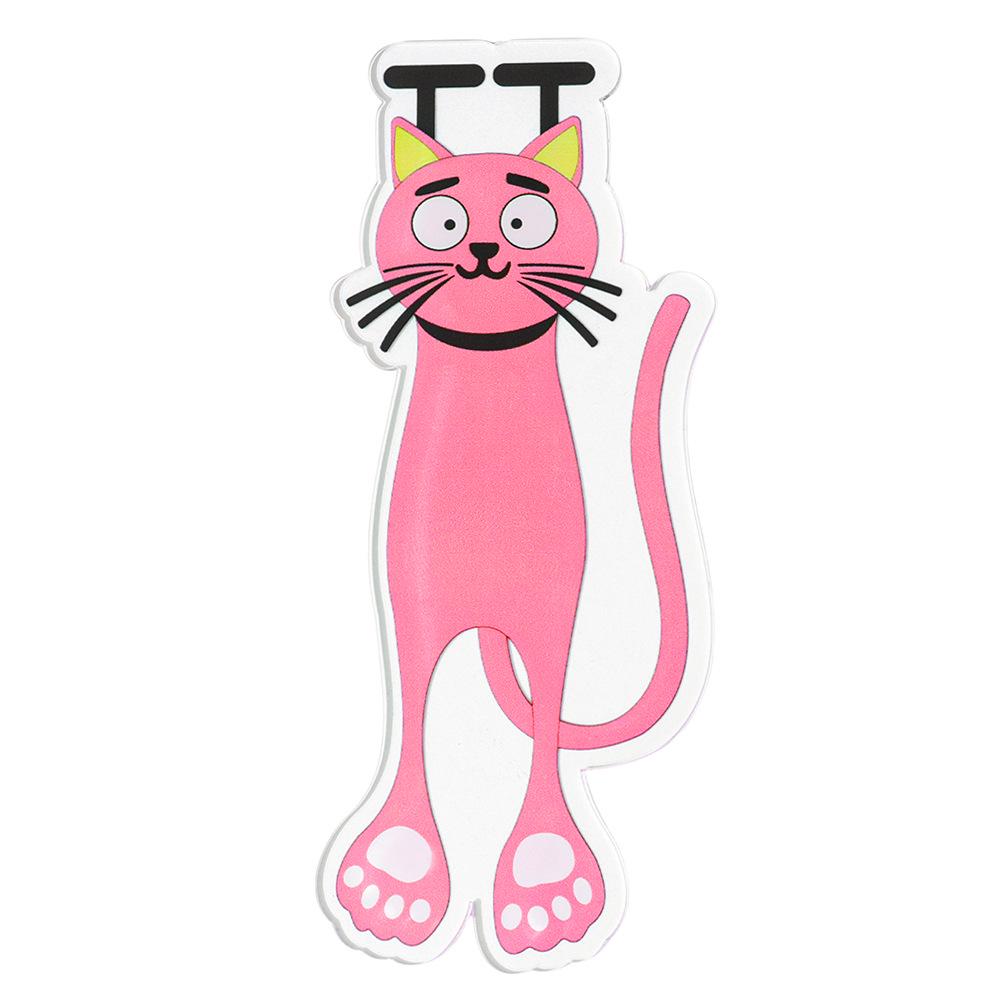Colorful Cat Acrylic Bookmark with Hanging Design