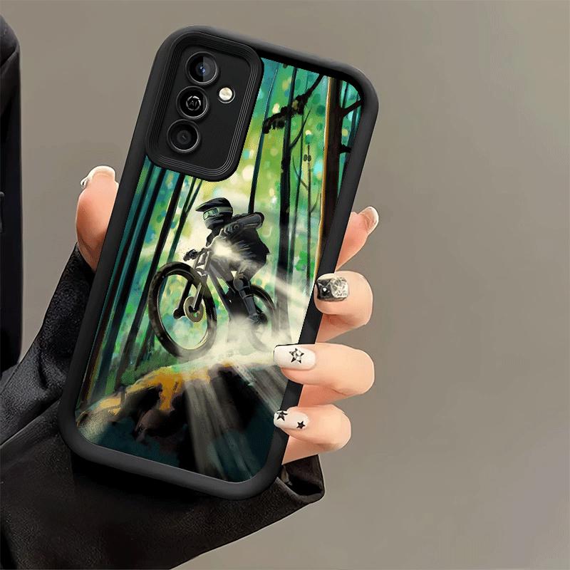 Phone Case for Samsung Galaxy S26 S25 Ultra S24 FE Mountain Bike Bicycle Shell S23 Plus S22 + S21 S20 5G Soft Silicone Funda
