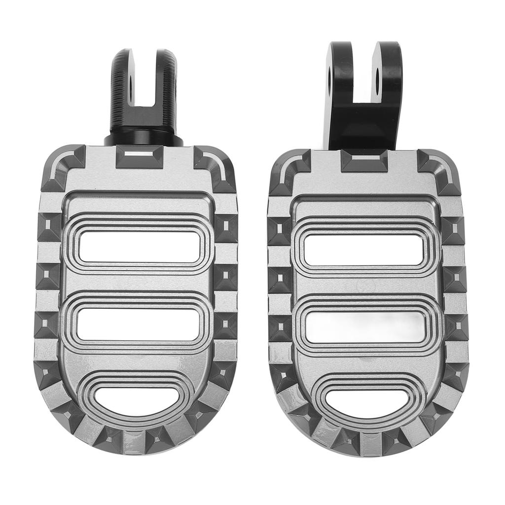 1 Pair of Front Foot Pegs Aluminum Anti Slip Motorcycle Front Footrest Pedal Set for Motorbike