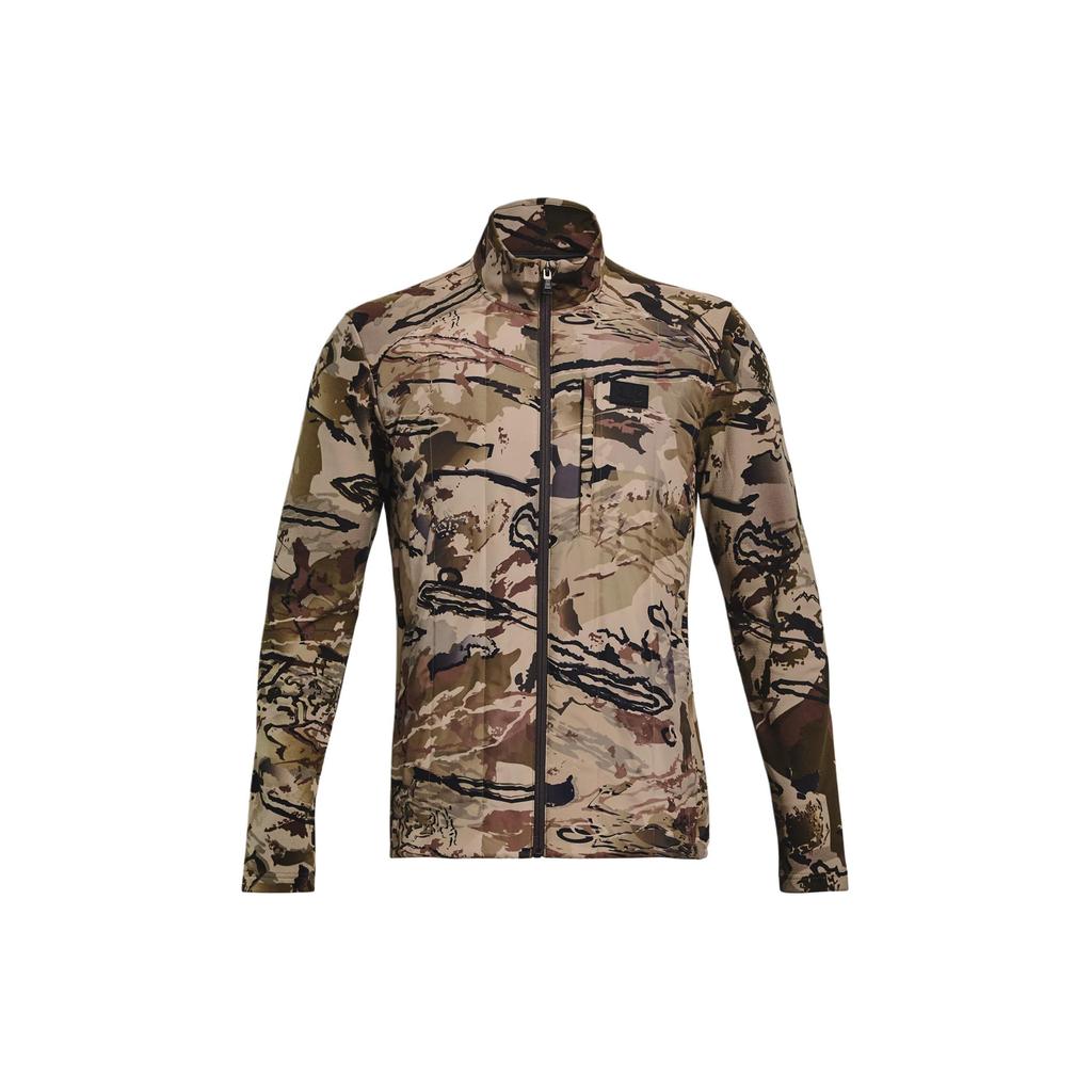 Under Armour UA Sprint Camouflage Print Stand Collar Long Sleeve Jacket Men Jacket Matcha 1372597-989