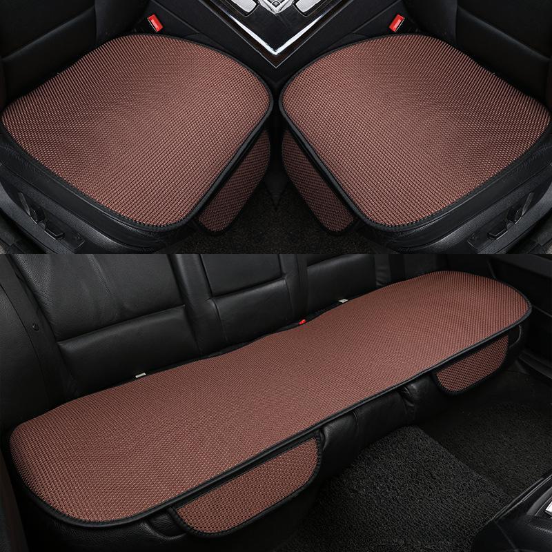 Ice Silk Car Seat Cushion Set - Universal, Non-Slip, Breathable, Backless, All-Season Cooling Pad.