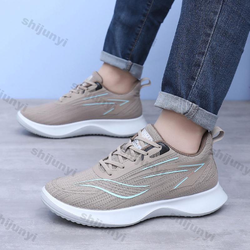 Fashion Men Shoes 2025 Spring Autumn New Breathable Non Slip Platform Sneakers Comfortable Sewing Lace-up Casual Shoes Men Loafer Shoes