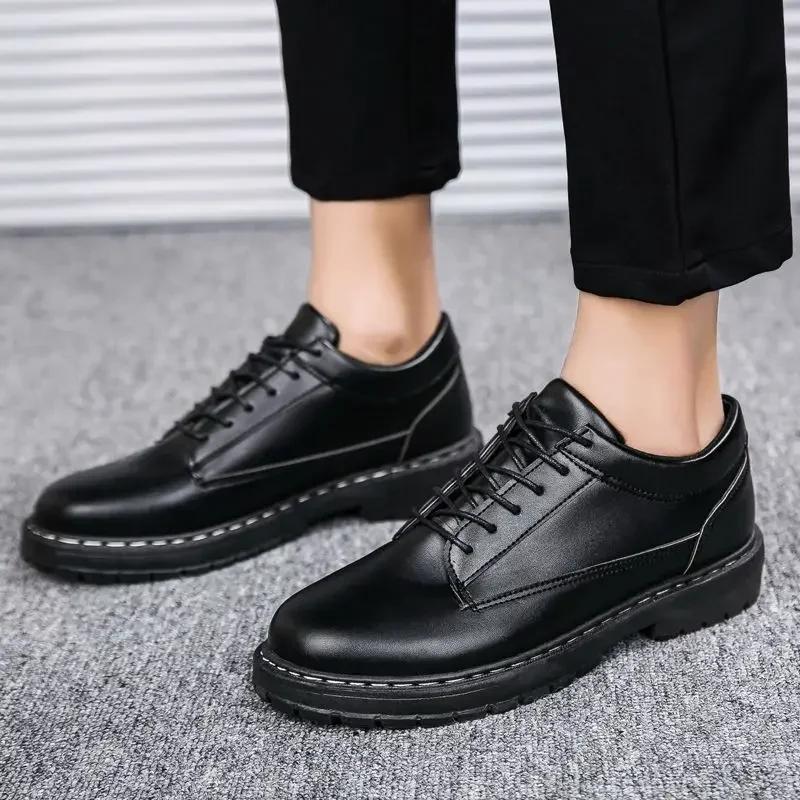 

Men s Leather Brogue Shoes Black Lace Up Comfortable Low Price Size 45 On Sale Male Casual Shoe Footwear Offer Luxury 2024 Trend 44