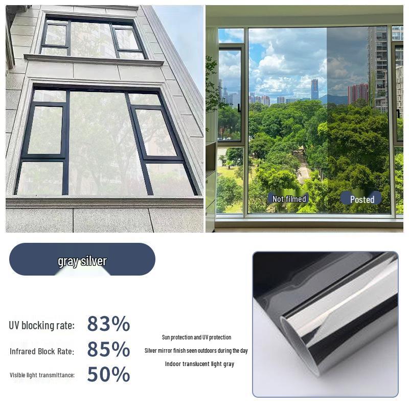 One-Way Nano Heat Insulation & Sun Protection Film for Windows