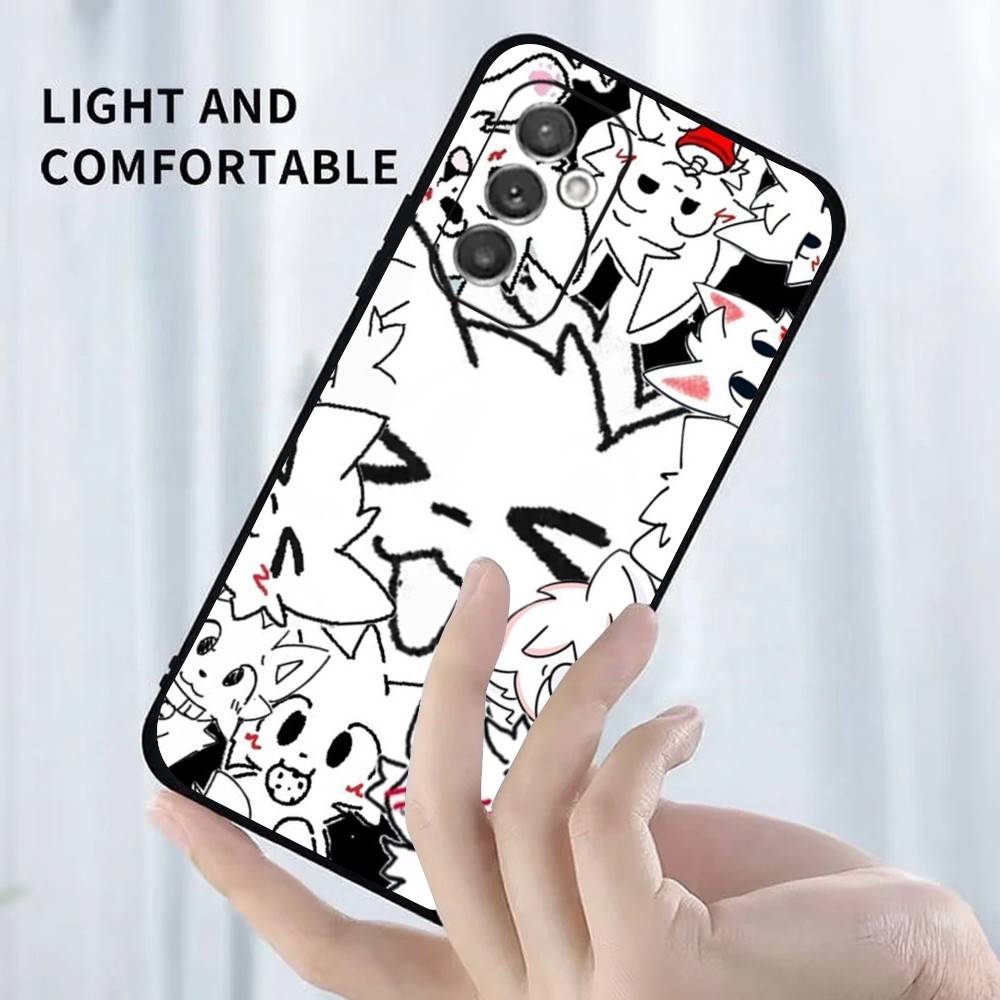 

Cute B- Boykisser Cartoon Phone Case For Samsung Galaxy A91,A80,A73,A72 ,A71,A53A52,A32 ,A31A22,A21s,A20,Black Cover Samsung a324g
