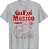 Retro Gulf of Mexico Since 1550 Historic Gulf of Mexico Map T-Shirt Unisex T-Shirt