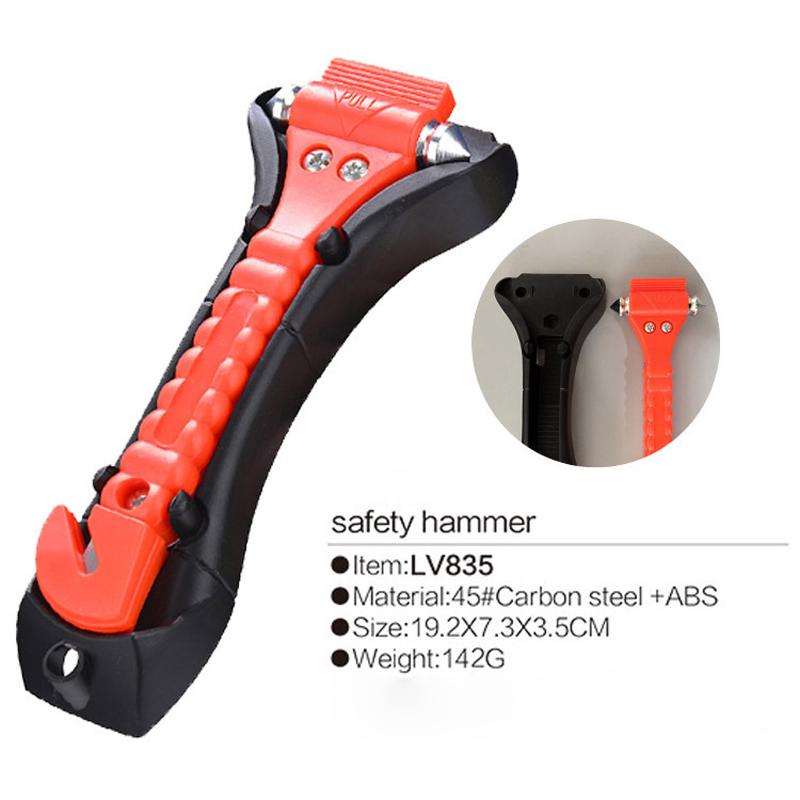 2 In 1 Car Safety Hammer Life Saving Escape Emergency Hammer Seat Belt Cutter Window Glass Breaker Car Rescue Tool