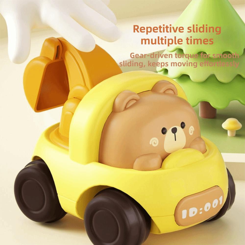 Soft Rubber Engineering Car Toy High Quality Inertia Toy Car Animal Modeling Toy Car Kids Gift