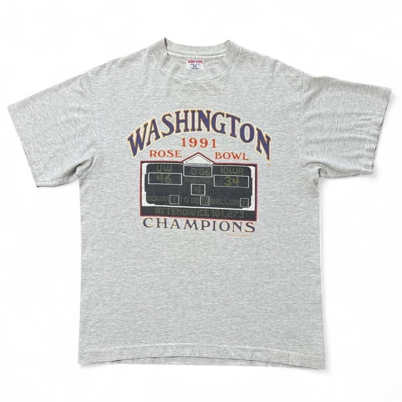 Vintage 1991 Washington Huskies NCAA Rose Bowl Football T-shirt XL XXL
