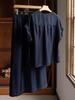 Minimalist Mulberry Silk T-shirt & Half Skirt Set in Classic Old Money Style