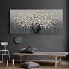 Moderne Abstrakte Weiße Blumen Vase Leinwandmalerei Poster Drucke Textur Wandkunst Bild für Wohnzimmer Heimdekor Geschenk