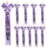 10pcs Glittering Rhinestones Bowknot Keychains Bulk Pack Cheerleading Team Spirit Accessories for Backpacks Bags