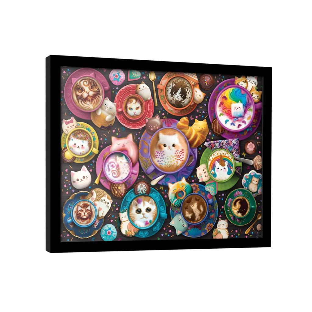 Brigid Ashwood Cat Lattes Framed Poster