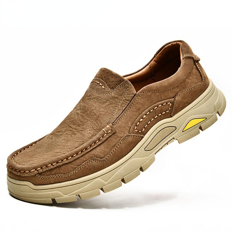 Men Shoes Genuine Leather Flats Men Loafers High Quality Outdoor Men Sneakers Rubber Male Casual Shoes