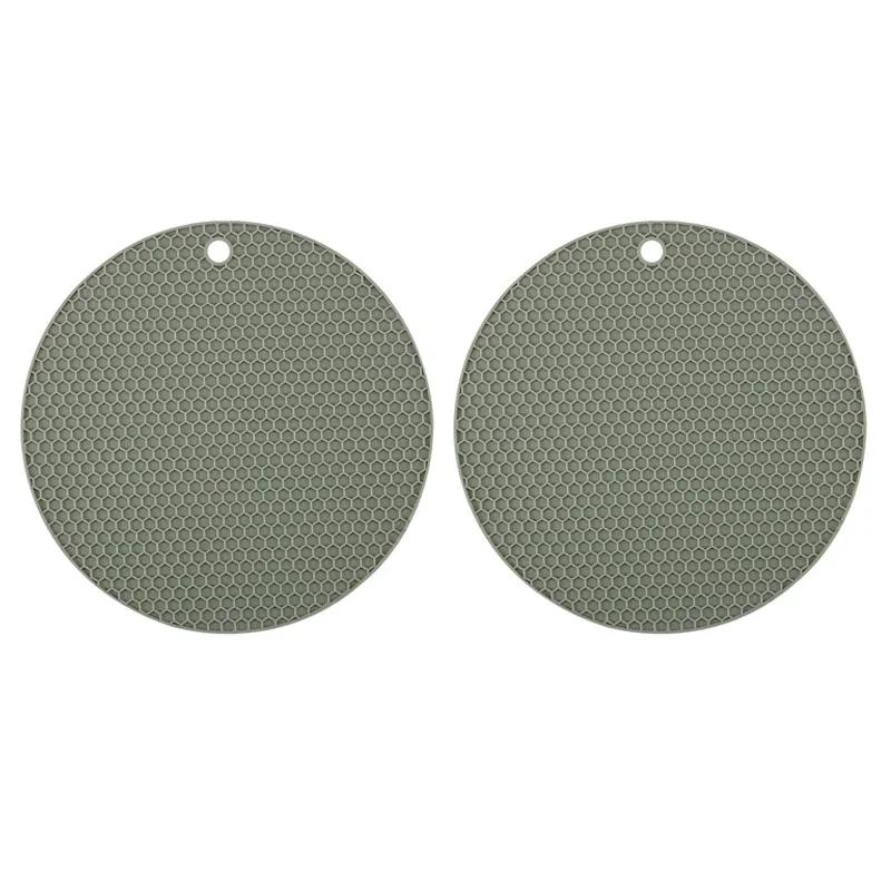 2/4PCS Honeycomb Nonslip Pot Table Mat Placemat Kitchen Accessories Multifunction Heat Resistant Silicone Mat Drink Cup Coasters