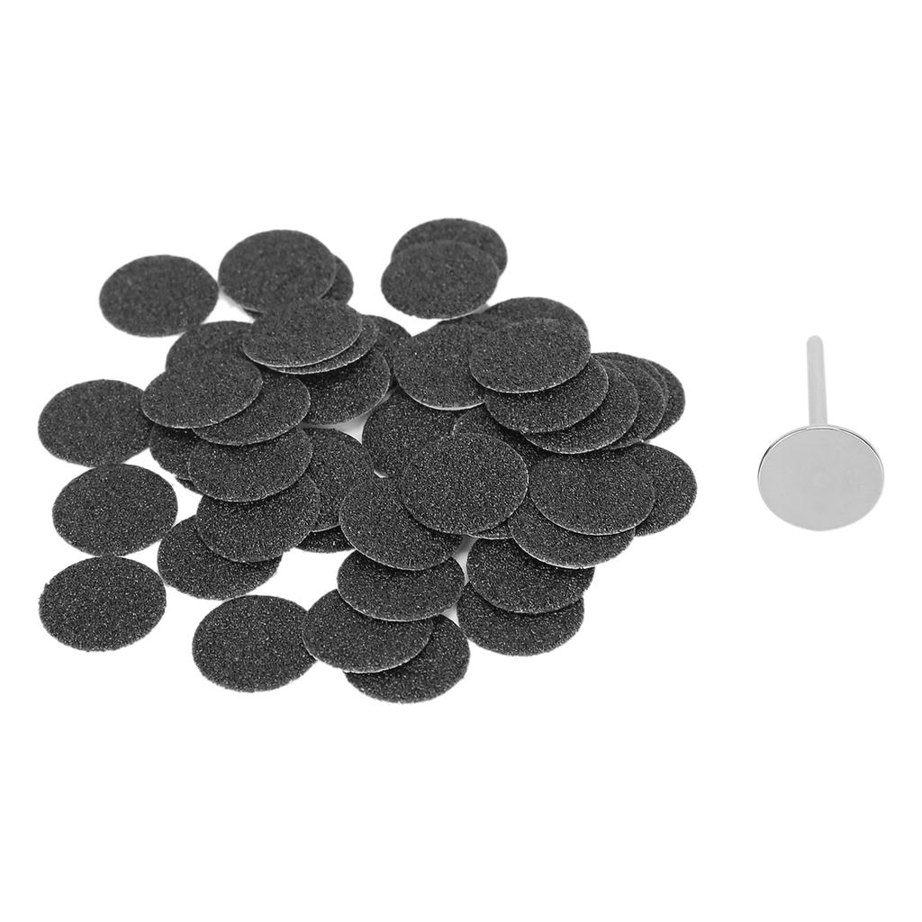 50pcs Electric Callus Remover Sandpaper Discs Pedicure Tool Replacement Accessory with Shaft