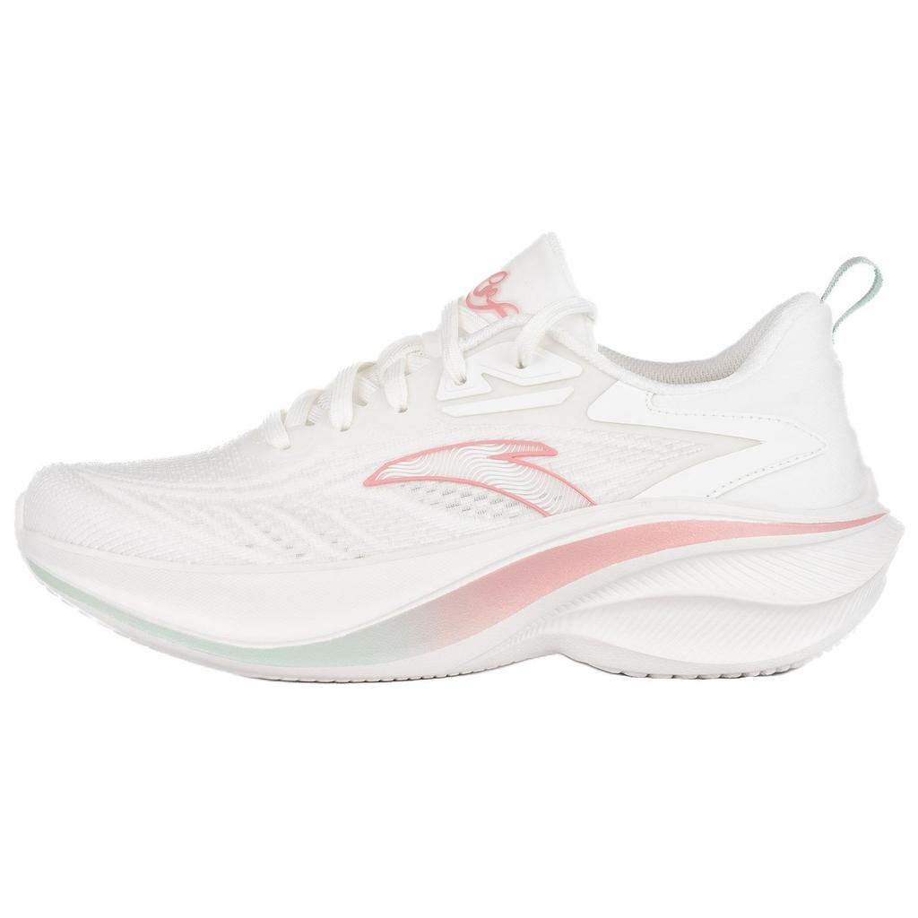 Anta Yezi 1.0 Simple Comfortable Non-Slip Wear-Resistant Shock Absorption Low-Top Casual Running Shoes Women Sneaker White Pink 122525535R-2