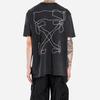 OFF WHITE Übergroßes T-Shirt mit abstrakten Pfeil-Stickerei OMAA038F191850111001