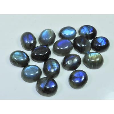 10X12MM Natural Labradorite Blue Fire Oval Cabochon Loose Gemstone 15Pcs Lot C-1056