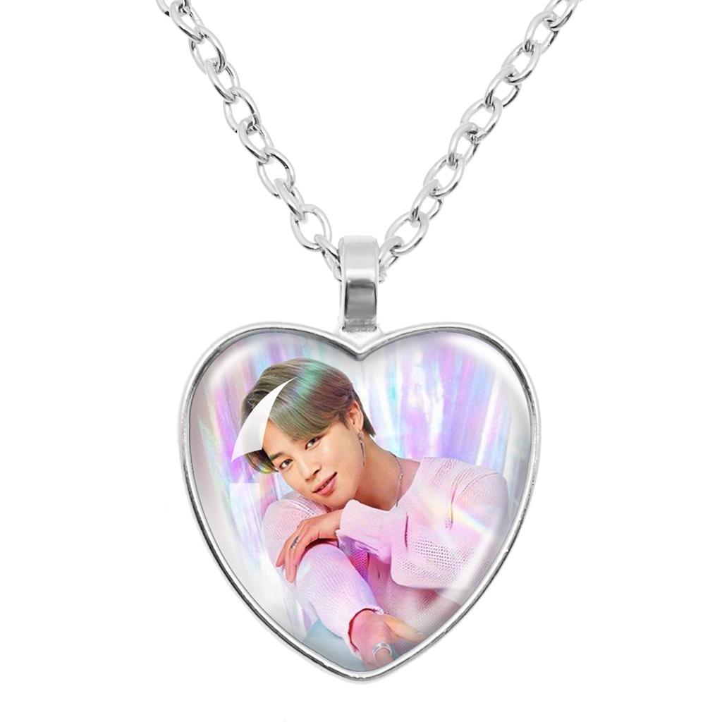 BTS Heart-shaped Necklace, BTS Pendant, Jewelry, K-pop ARMY Fan Gift.