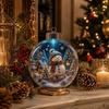 Acrylic Clear Christmas Bauble Hanging LED Lighted Christmas Spherical Pendant  Christmas Tree