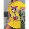 Fashion Versatile Comfort Animal Print Dress Casual Breathable Crew Neck Casual Dresses