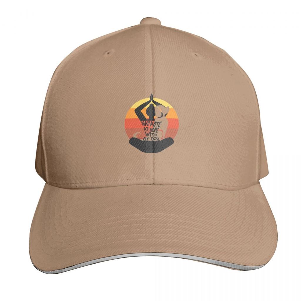 Namaste At Home With My Dog Baseball Cap Fishing cap Luxury Cap Beach Bag Hat Baseball Unisexs Hats Womens