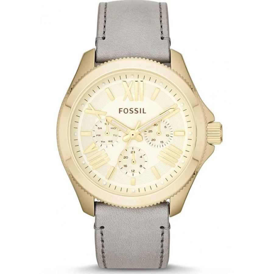 

Women s Quartz Three-Hand Watch, Stainless Steel Case, Scratch-Resistant Glass Mirror, Leather Band AM4529