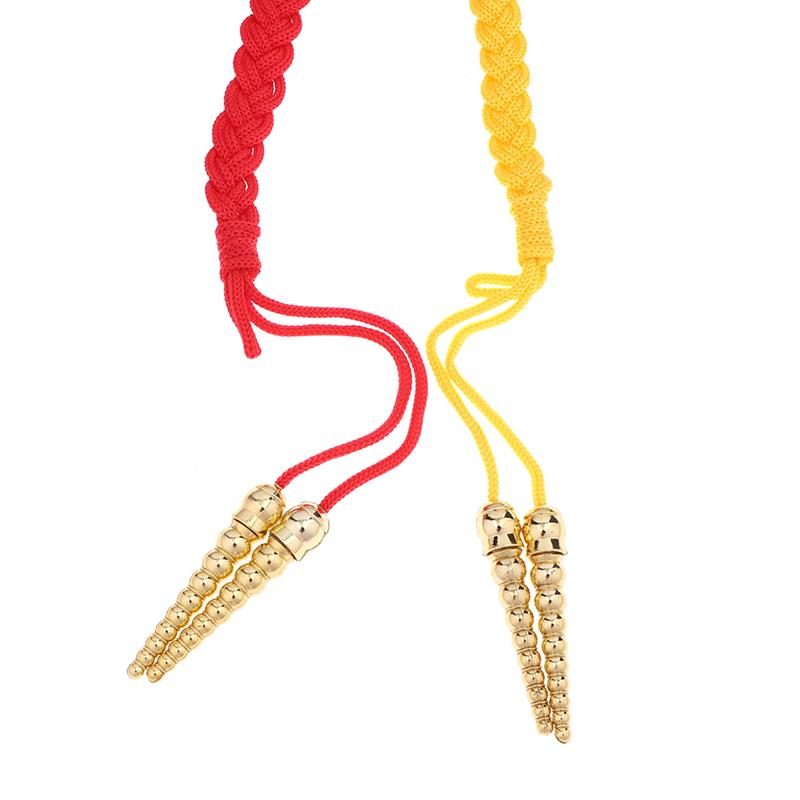 1Pc Red/Yellow Aiguillettes Wire Cord Or 2Pcs Yellow Pendants For Uniform Cosplay Costume Diy Clothes Decoration