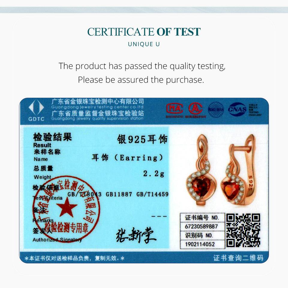 BAMOER 925 Sterling Silver Love & Bond klipsy do uszu różowe złoto czerwone serce klamry do uszu dla kobiet urodziny Fine Jewelry