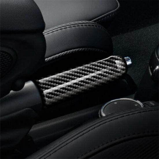 Luxury Carbon Fiber Car Handbrake Grip Cover Trim For Mini F55 F56 2013- LB