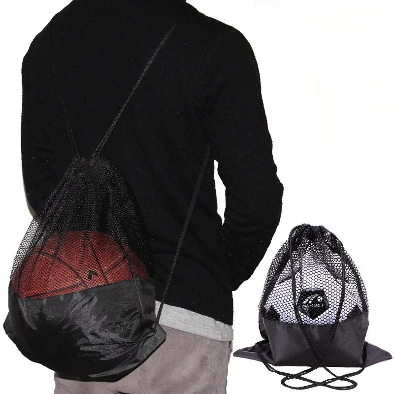 2026 Hot Portable Basketball Mesh Bag Outdoor Football Soccer Storage Volleyball Backpack Ball Fitness Training Bag