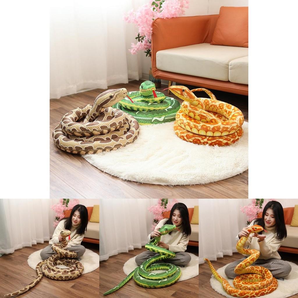 Peluche réaliste de serpent avec rembourrage en coton PP pour la décoration intérieure et les cadeaux farceurs