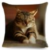Funny Cute Cat Cushion Cover Decor Lovely Pet Animal Print Pillowcase Polyester Throw  Pillow Case for Sofa Home Car ,