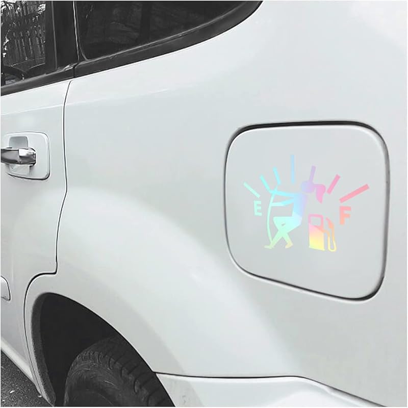 Blilo Funny Girl Car Stickers High Gas Consumption Decal Fuel Gage Empty Stickers Fit Car, Trucks, Motorcycle, SUV (Black/Girl)